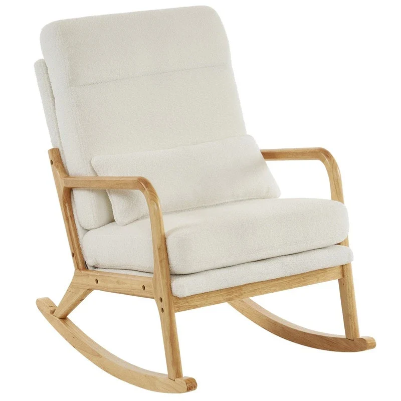39.37 W High-Back Dual-Use Upholstered Rocking Chair/Accent Chair