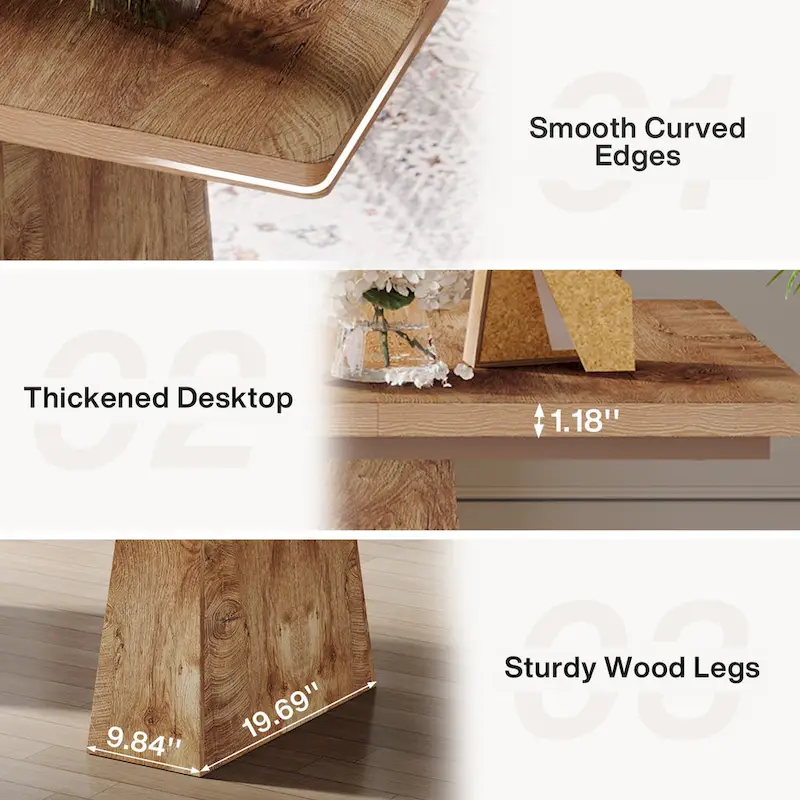 63 Inches Modern Executive Office Desk Large Computer Conference Table