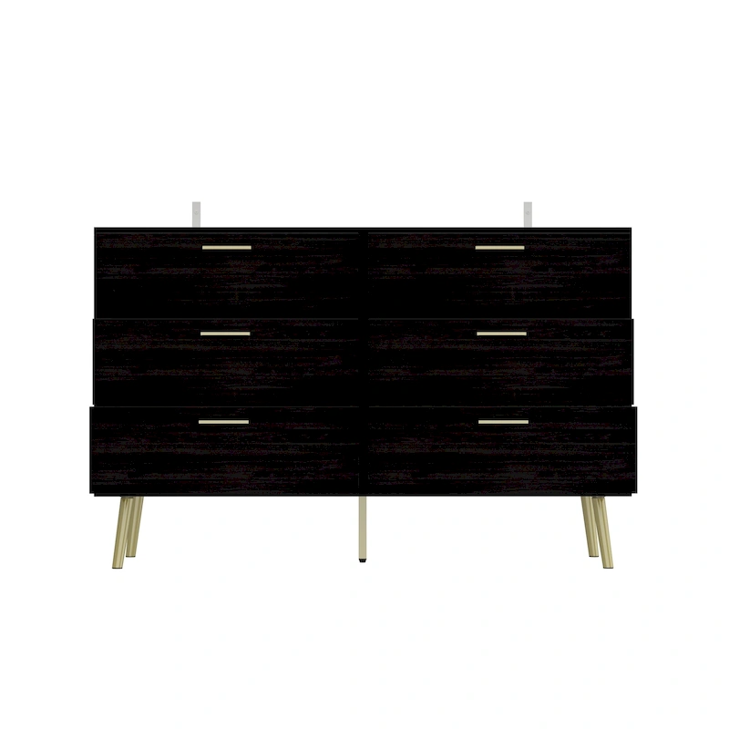 FUFU&GAGA Modern Double 6-Drawer Dresser Chest Of Drawers Cabinet