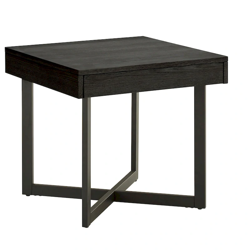 Eldersley Wood Finish End Table with One Drawer by