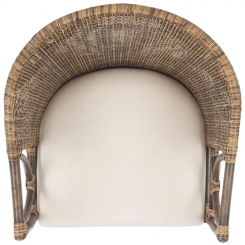 SAFAVIEH Olafia Dining Brown/ Black Arm Chair - 22.3