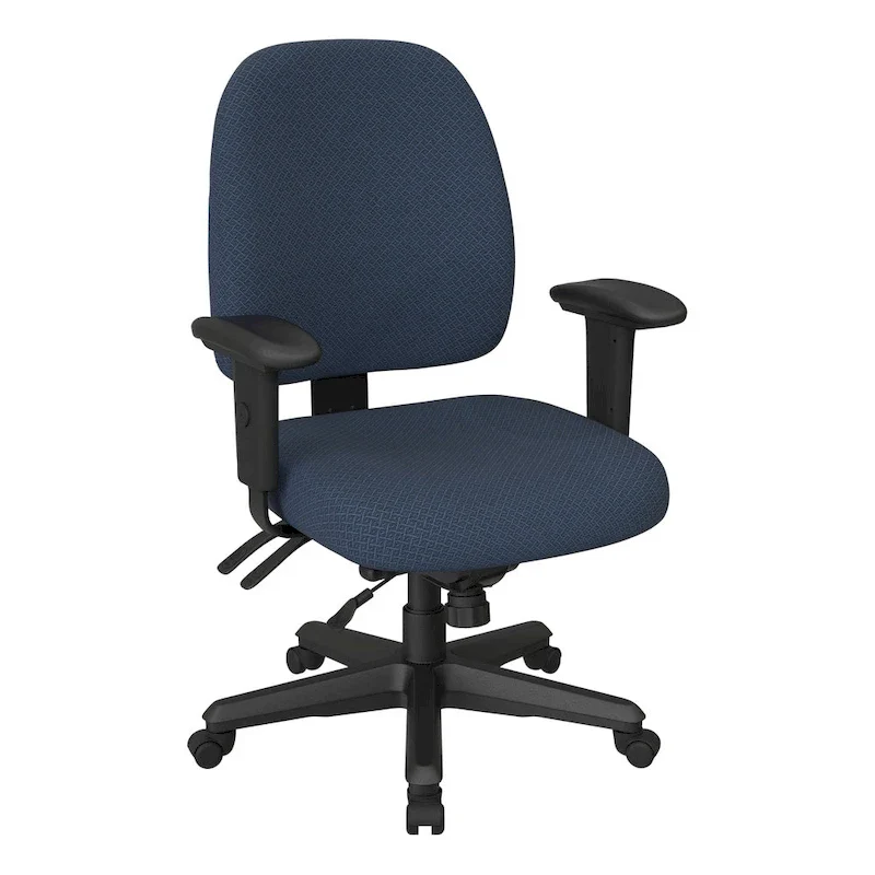 Black Mid-Back Mesh Office Chair, Single-User