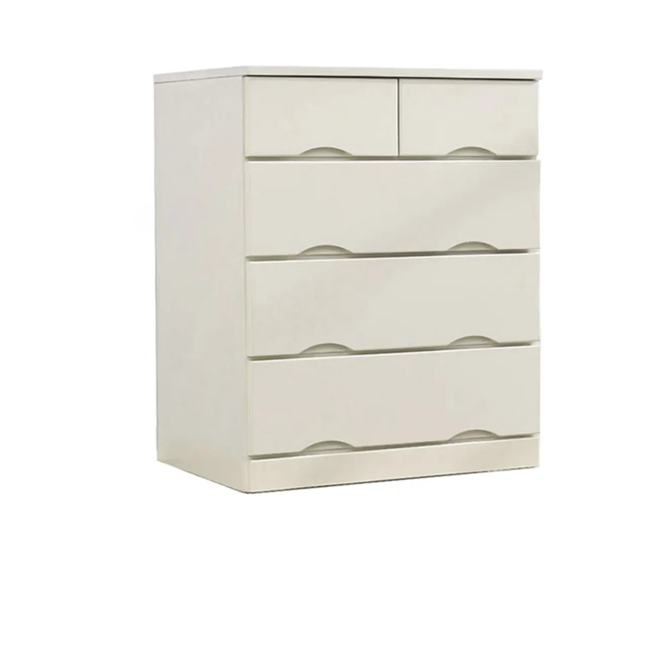 Natural Wood Double Dresser with Lockable Drawer