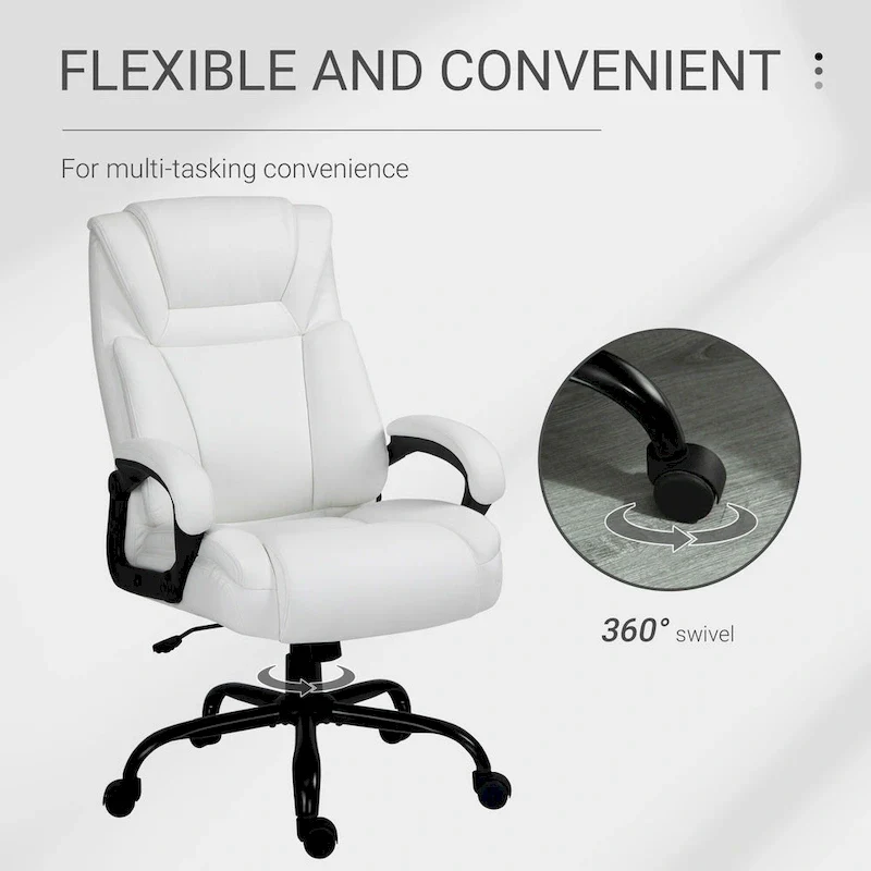 Vinsetto Big and Tall Executive Office Chair 400lbs Computer Desk Chair with High Back PU Leather Ergonomic Upholstery