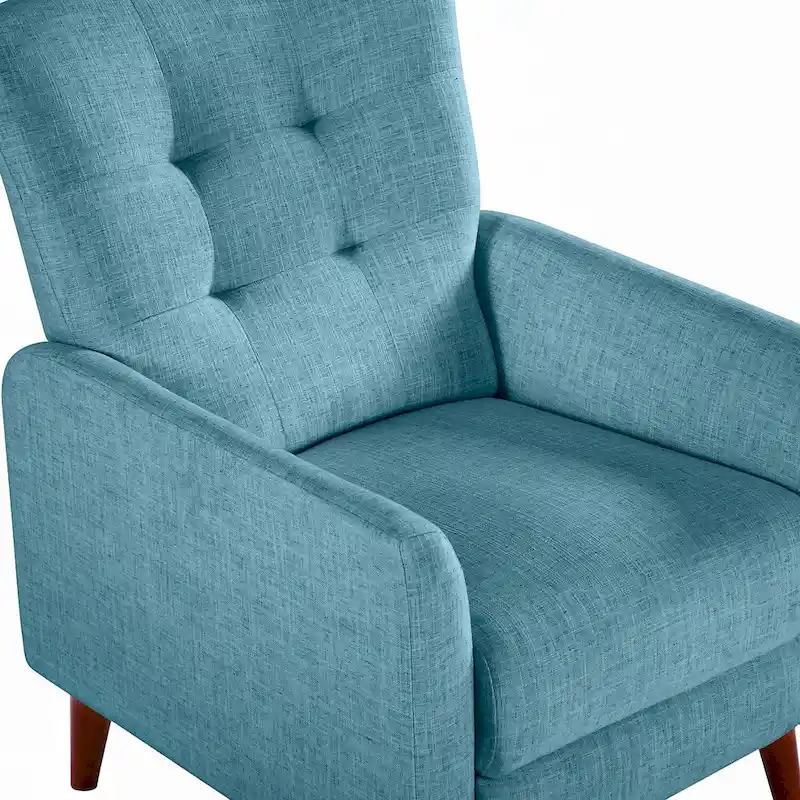 Modern Manual Recliner with Solid Wooden Legs