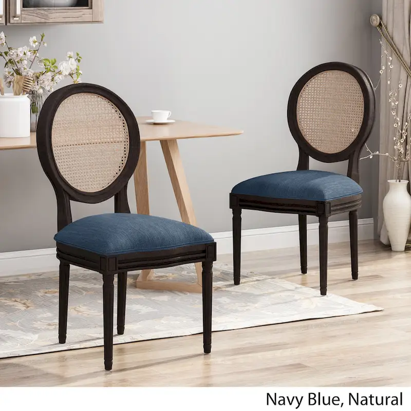 Govan Wooden Dining Chairs with Cushions (Set of 2) by Christopher Knight Home