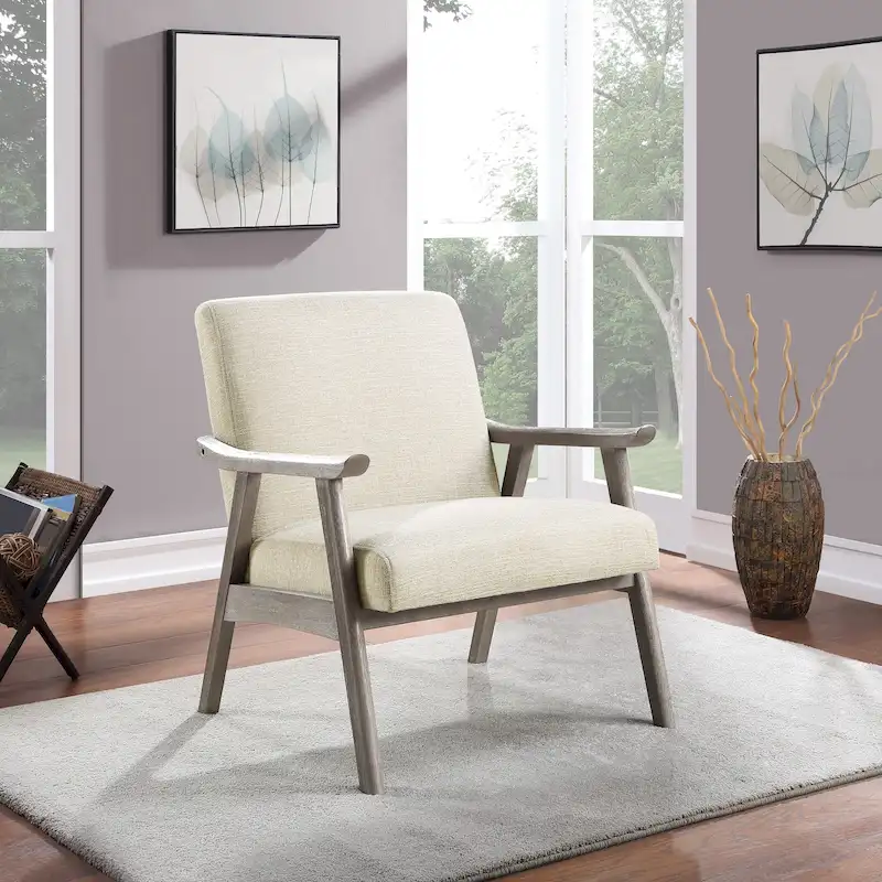 Weldon Mid-Century Fabric Upholstered Chair
