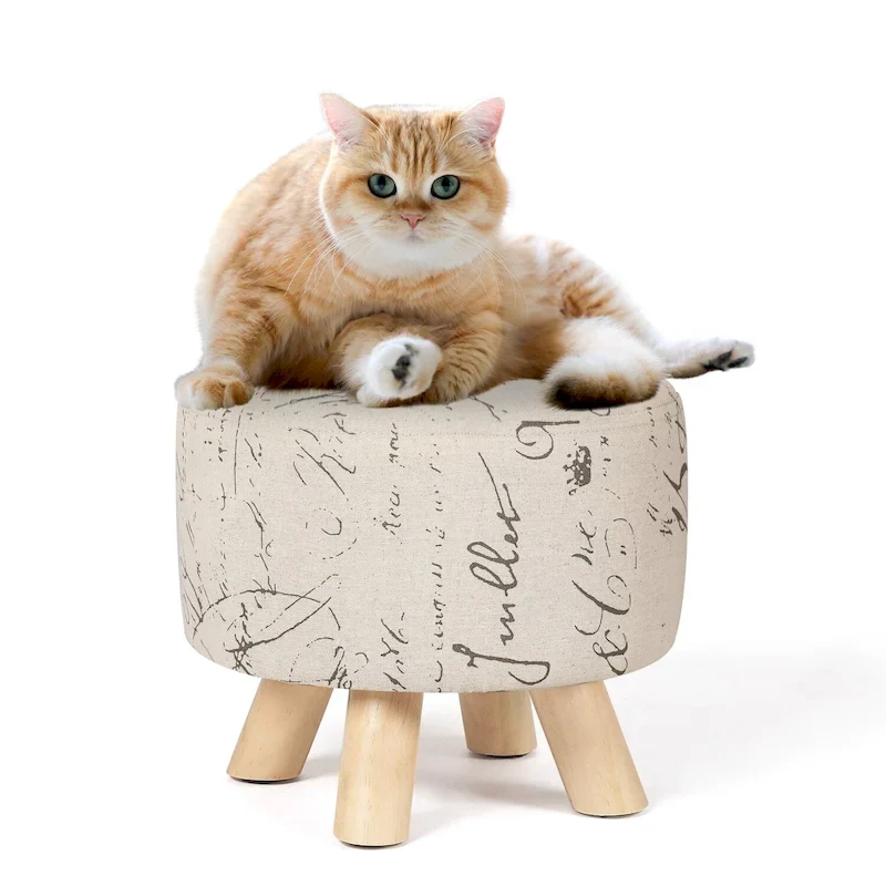 Adeco Foot Rest Ottoman Pet Stool