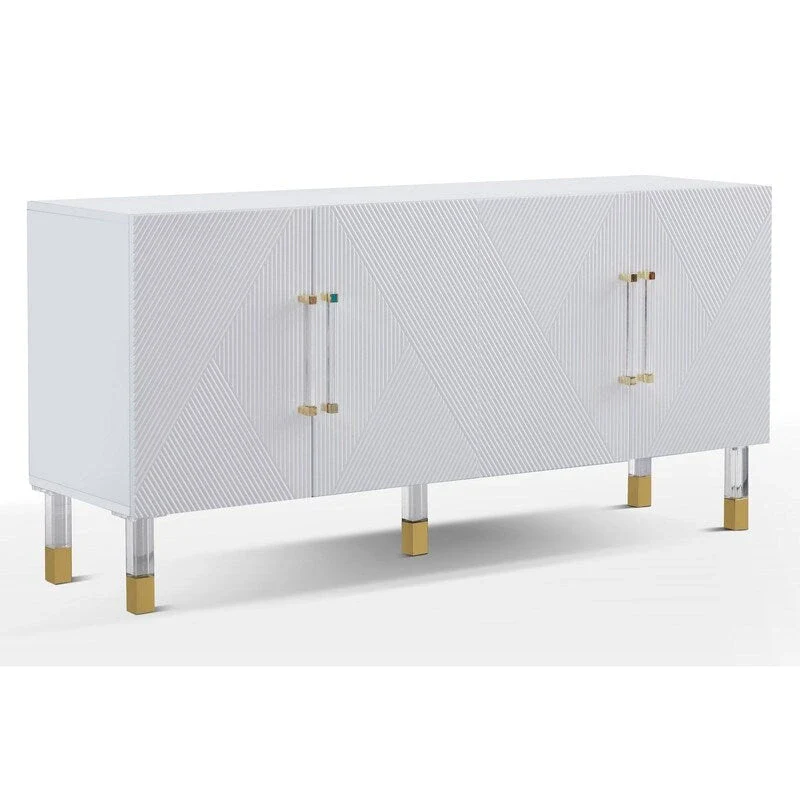 Best Master Furniture Lawson 64 Sideboard with Acrylic Legs