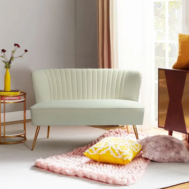 Delicia 3 Piece High-Quality Velvet Fabric Living Room Set with Sturdy Legs