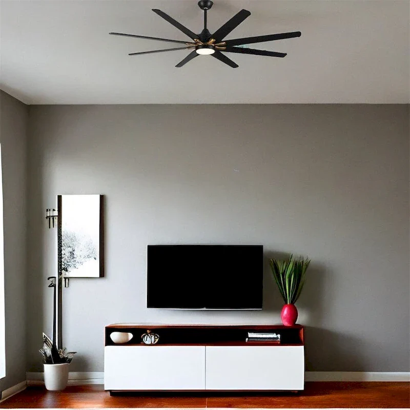 72 Integrated LED Lighting Ceiling Fan w/ Remote Control and Dimmable - N/A
