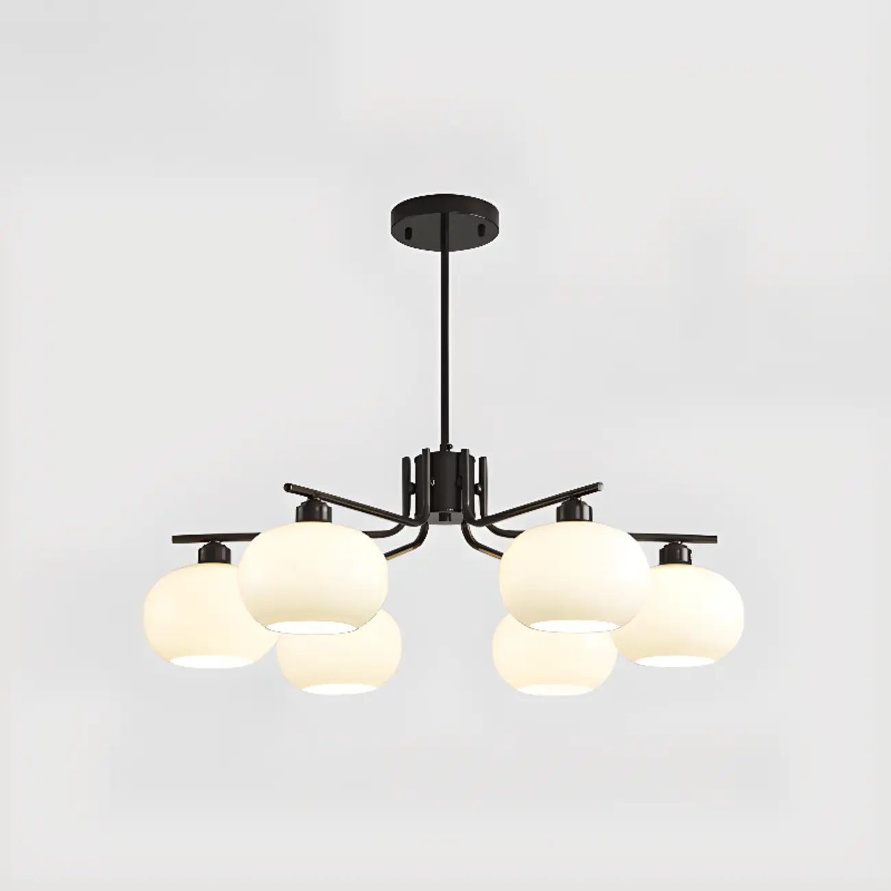 Modern Glass Globe Chandelier Adjustable Hanging Length