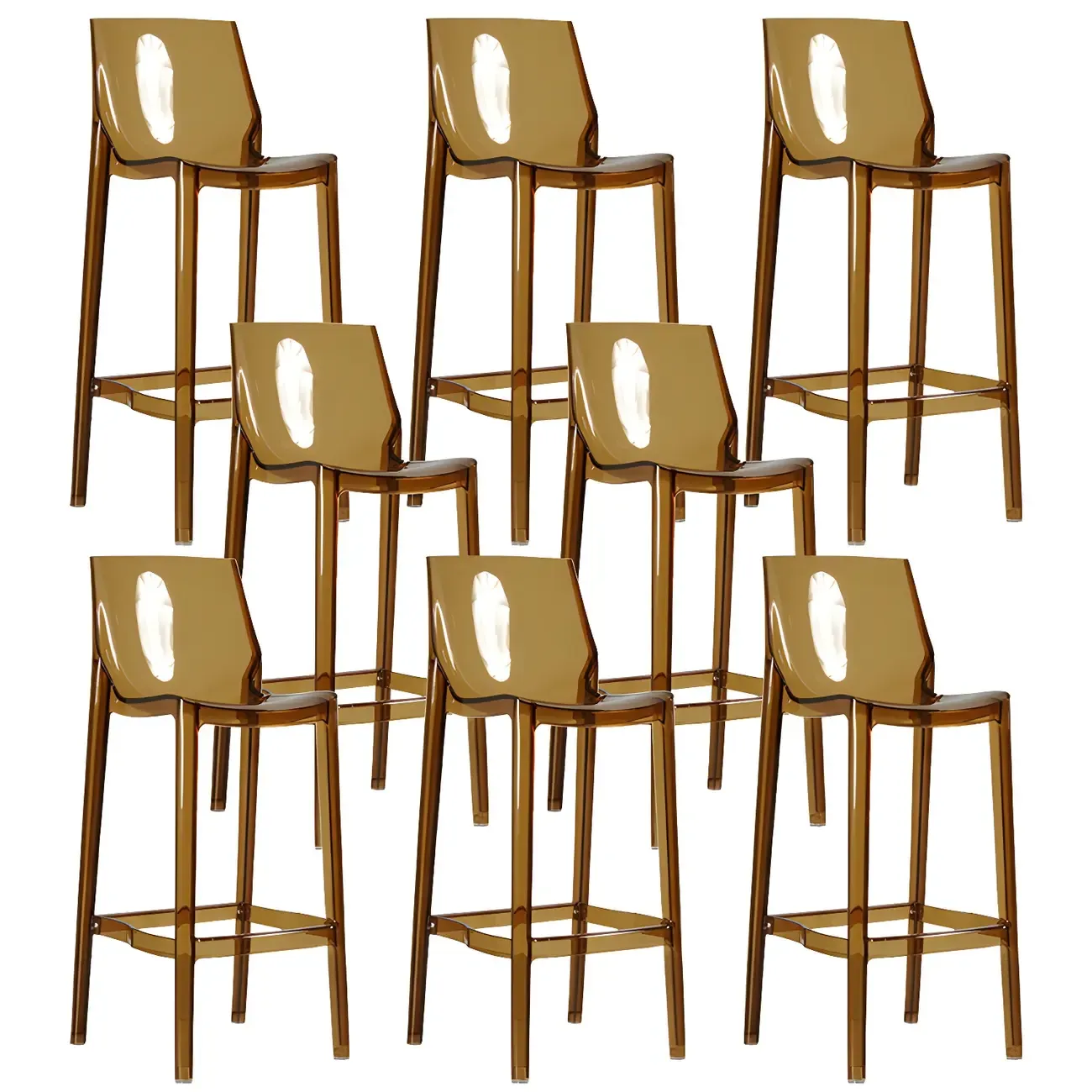 Modern Acrylic Vibrant Durable Colourful Sleek Bar Stool