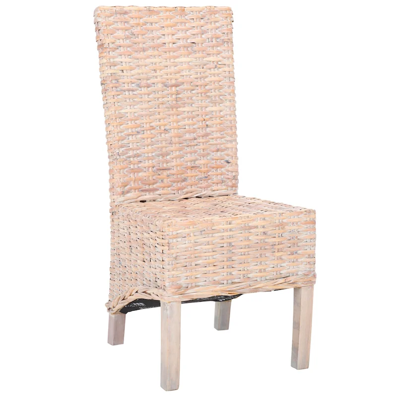 SAFAVIEH Candy Natural Wicker Dining Chair (Set of 2) - 19 W x 22 D x 41 H - 19Wx22Dx41H