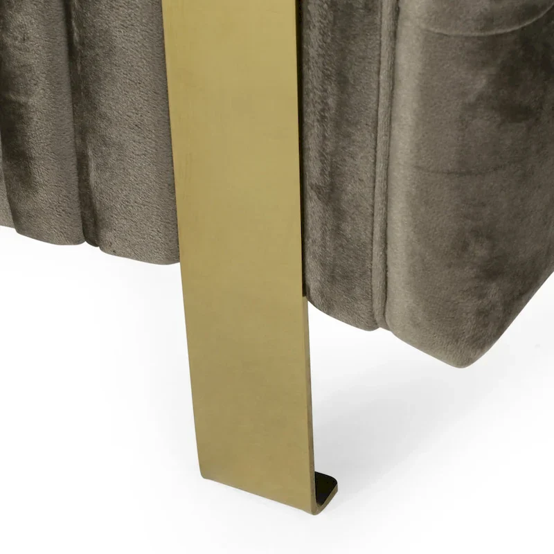 Keyser Modern Glam Tufted Velvet 3 Seater Sofa by Christopher Knight Home - 83.75 L x 34.50 W x 27.25 H