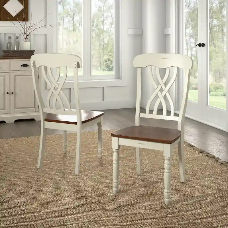 Two-Tone Antique Dining Chairs (Set of 2)