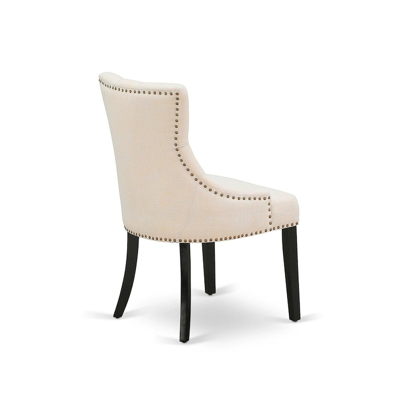 East West Furniture 11 Piece Dining Table Set- a Kitchen Table and 10 Linen Fabric Parson Chairs(Finish Options)