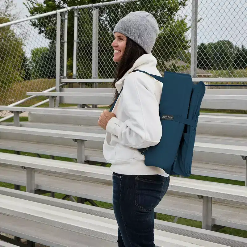 ARDEN Heated Stadium Seat, Foldable, Lightweight With Carrying Strap, Foam Cushion For Comfort, Adjustable, Back Support