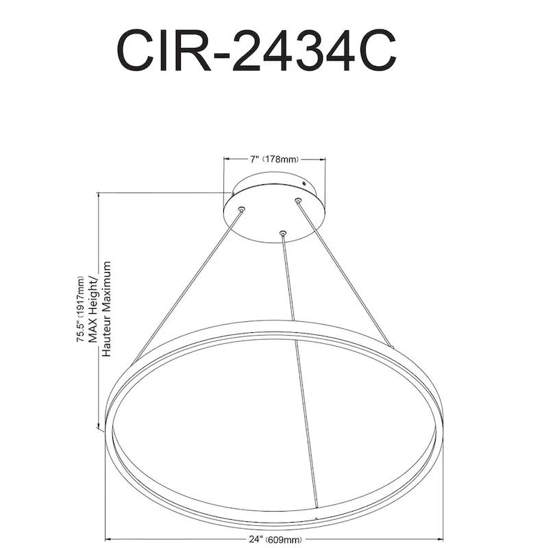 34W Chandelier, Aged Brass with White Acrylic Diffuser