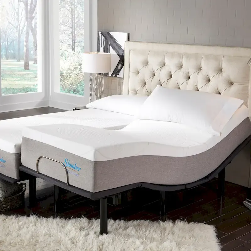 Slumber Solutions 12-inch Gel Mattress Adjustable Set