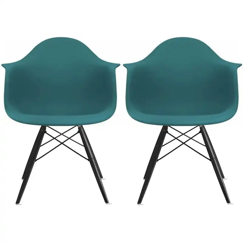 Molded Shell Eiffel Dining Arm Chair (Set of 2)