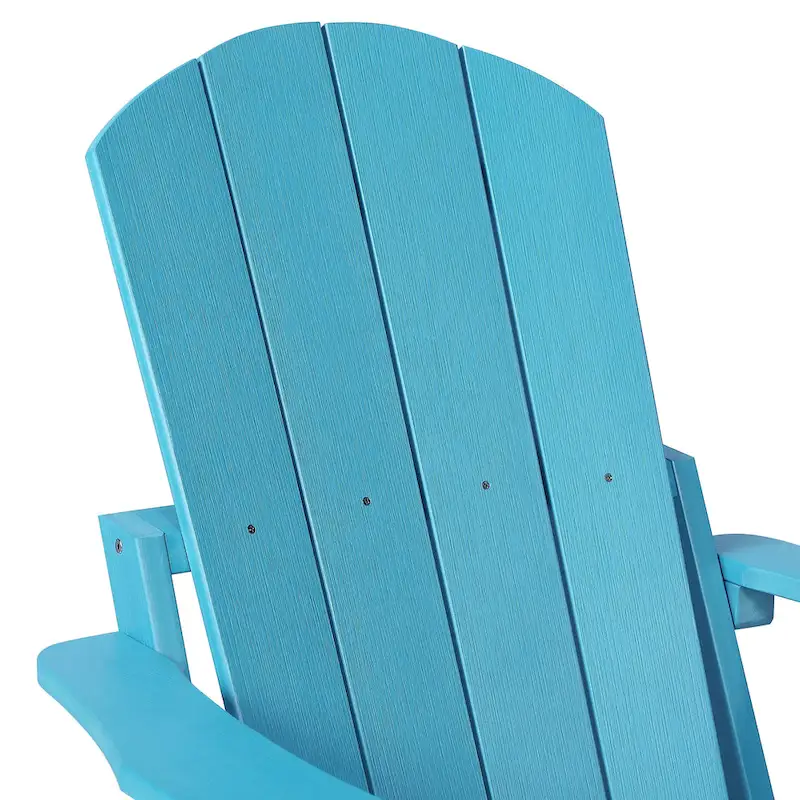 Seaton Folding Poly Adirondack Chair with Pull-out Ottoman, Set of 2