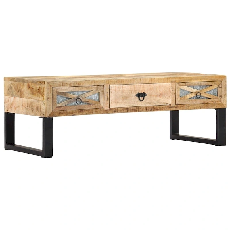 vidaXL Coffee Table 43.3 x19.7 x15  Solid Wood Mango