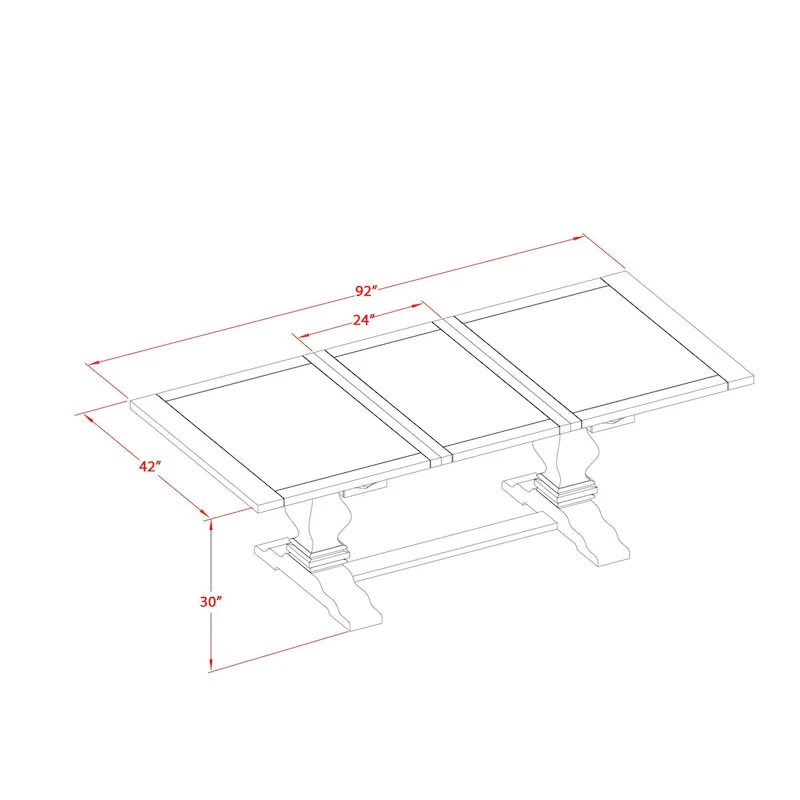 East West Furniture 11 Piece Dining Table Set- a Wooden Table and 10 Linen Fabric Upholstered Chairs(Finish Options)