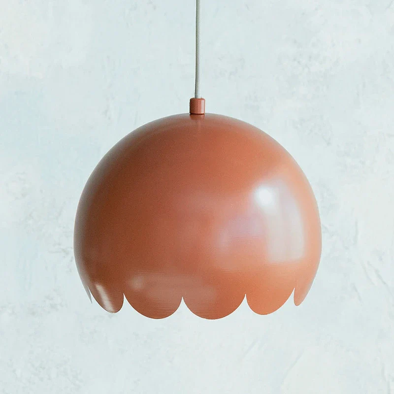 Scalloped Metal Pendant Lamp