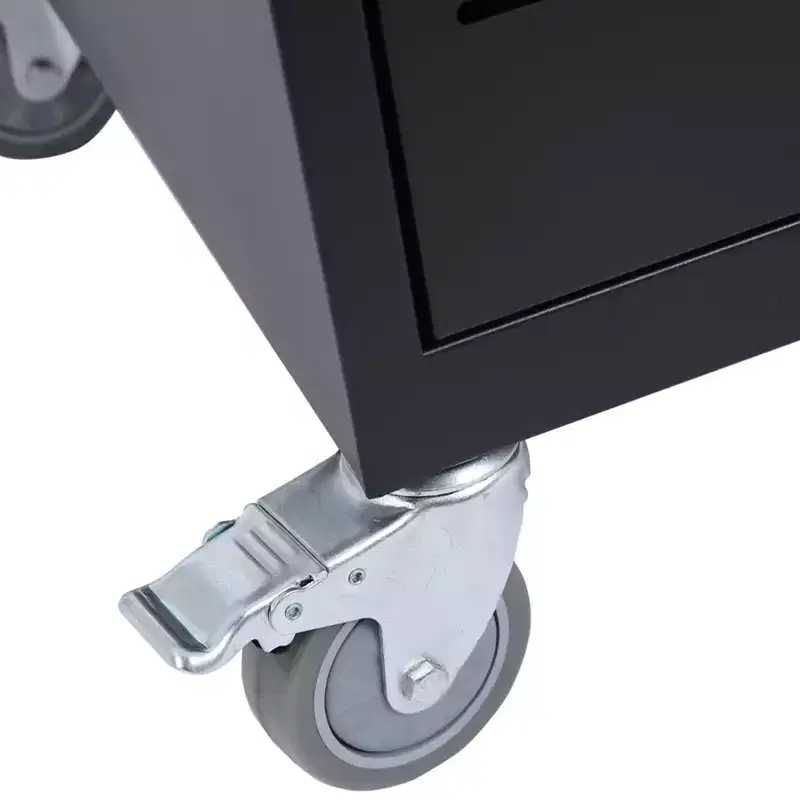 35 Device Mobile Charging Cart Station with Lock Key 2 Locking Caster Steel Construction Laptop and Tablet Storage Cart