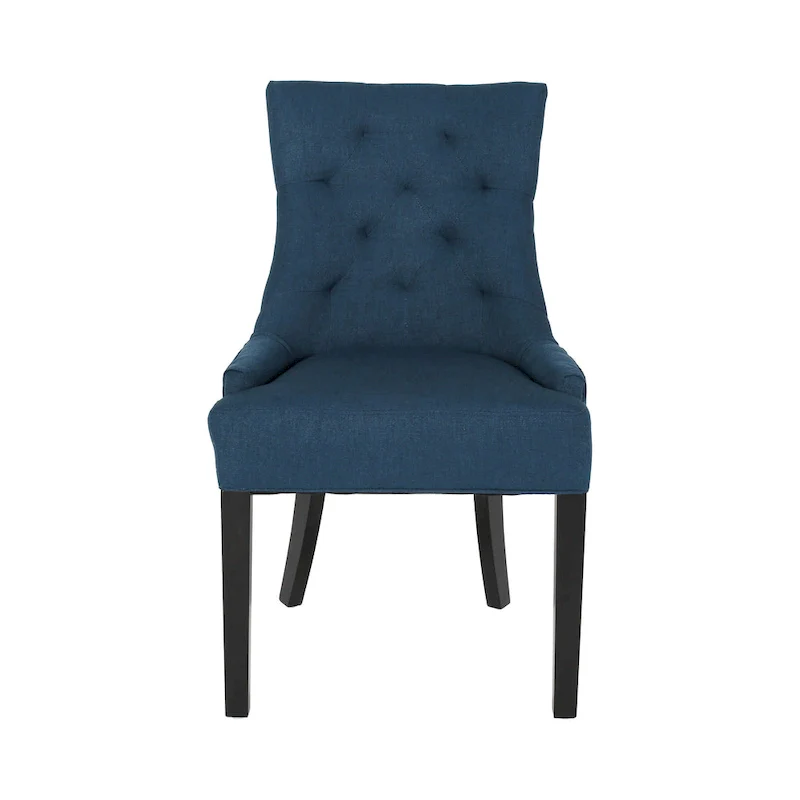Set of 2 Fabric Upholstered Dining Chair with Tapered Legs