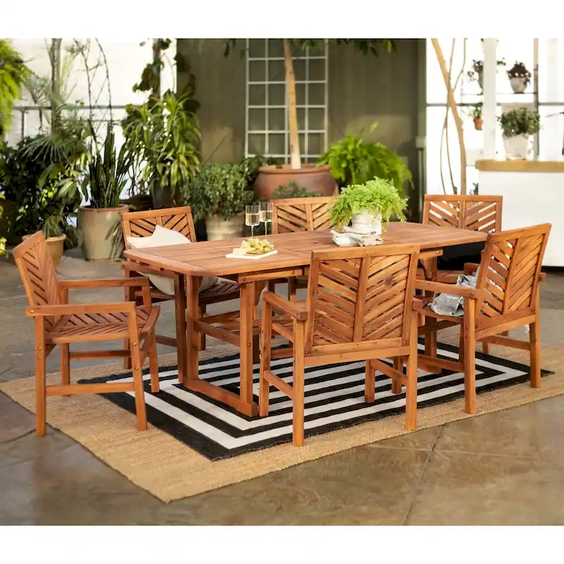 Middlebrook Hydaburg 7-Piece Acacia Extension Dining Set