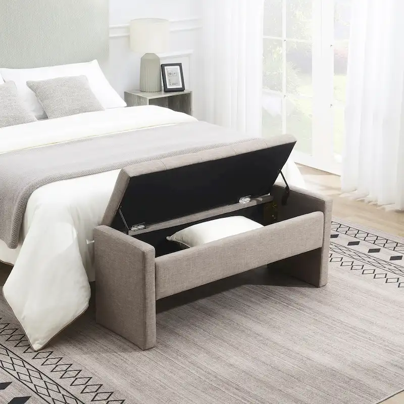 GDFStudio- Alice Foam Bed End Bench with Storage