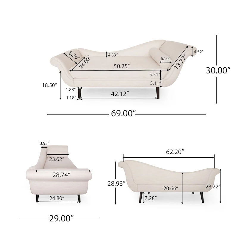 Upholstered Chaise Lounge