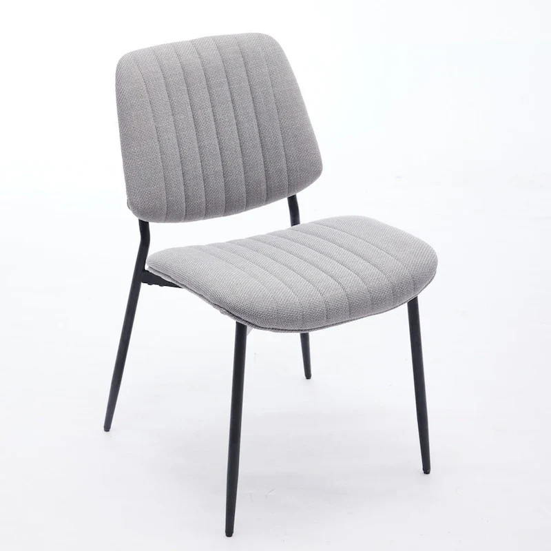 GDFStudio Modern Armless Upholstered Dining Chairs with Metal Legs