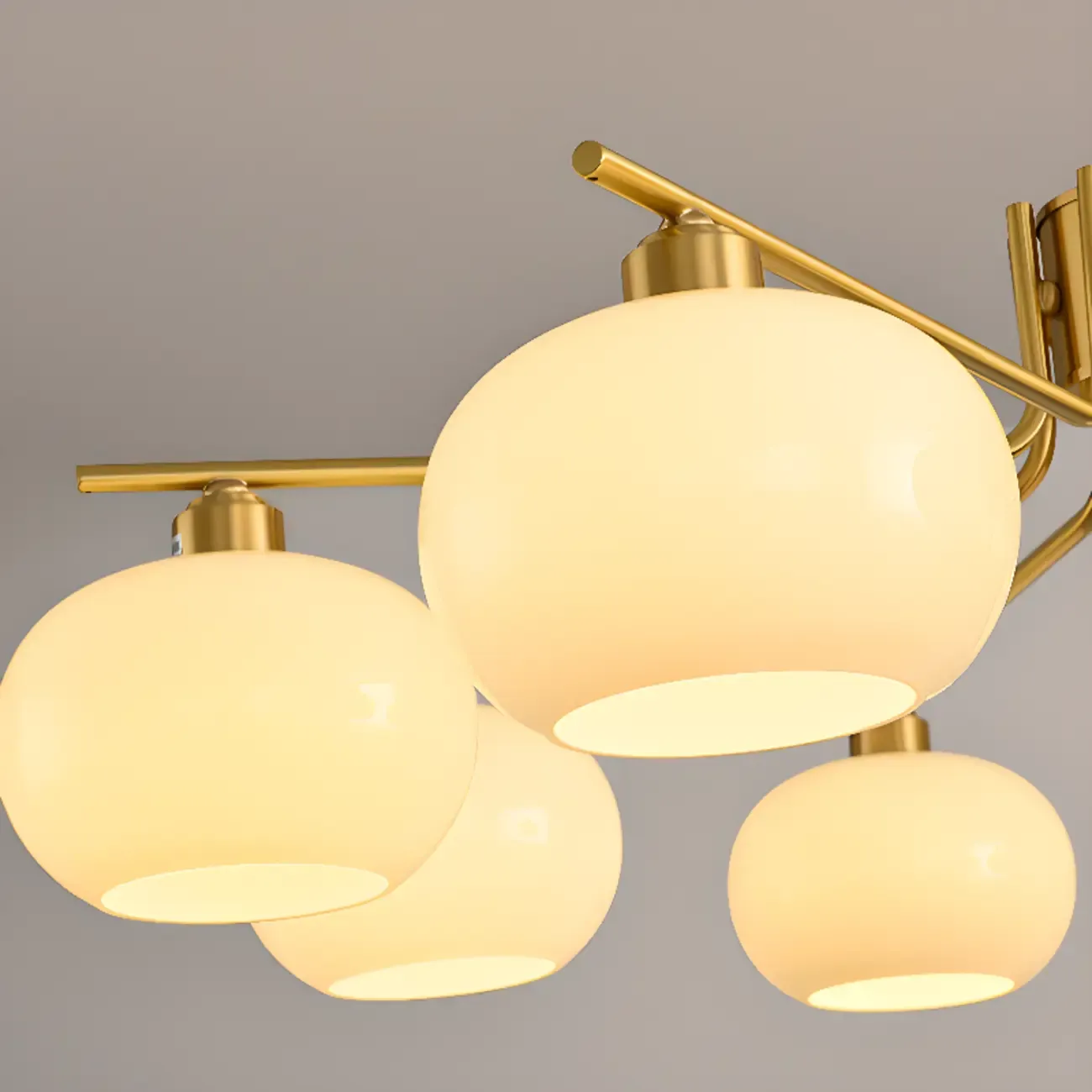 Modern Glass Globe Chandelier Adjustable Hanging Length