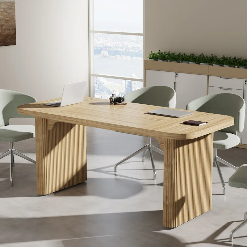 62.99 W Modern Executive Desk Simple Computer Desk with Engineered Wood Top and Legs