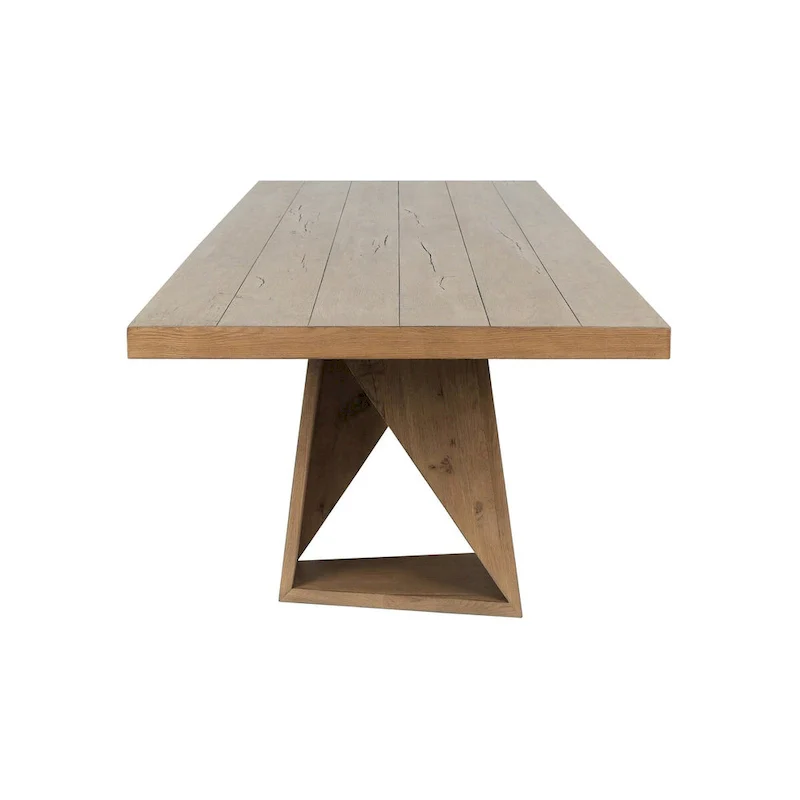 Classic Home Arleth 94 Reclaimed Oak Transitional Dining Table in Natural