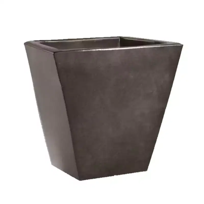 Tusco Products Cosmopolitan Square Garden Planter, Espresso, 18in