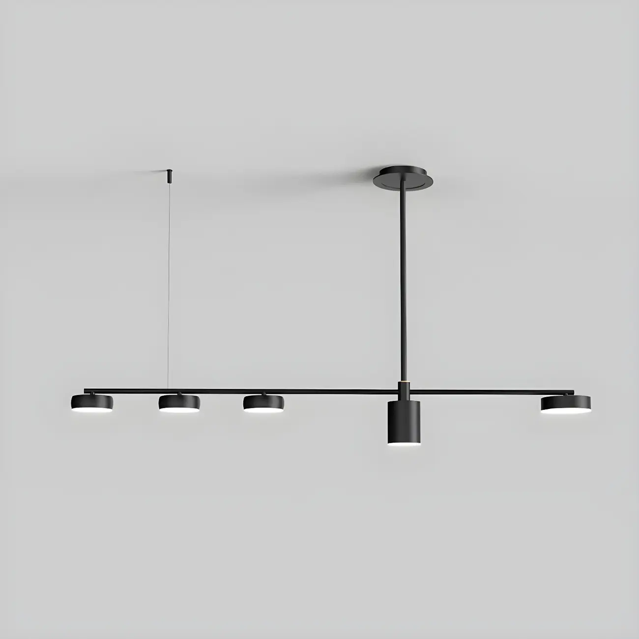 Modern Adjustable Black Linear Kitchen Island Light