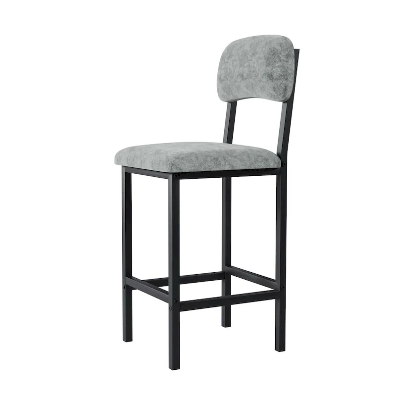 Modern Style 3-Piece Dining Set with Rectangular Table and 2 Upholstered Dining Chairs