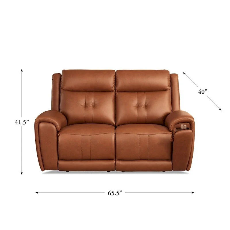 Hydeline Emma Zero Gravity Power Recline & Headrest Top Grain Leather Sofa & Loveseat Set with Cup Holders