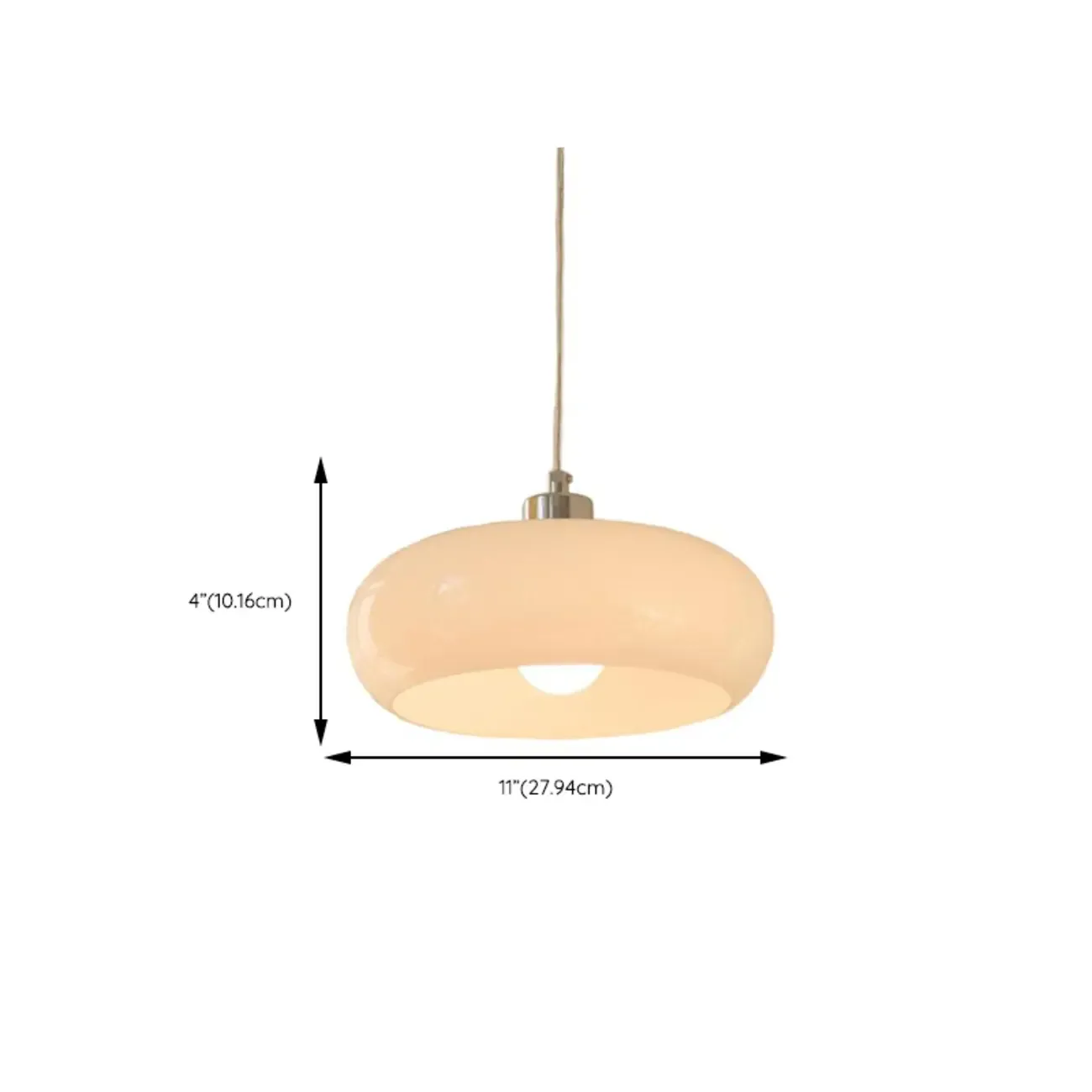 Modern Glass Silver Geometric Kitchen Pendant Light