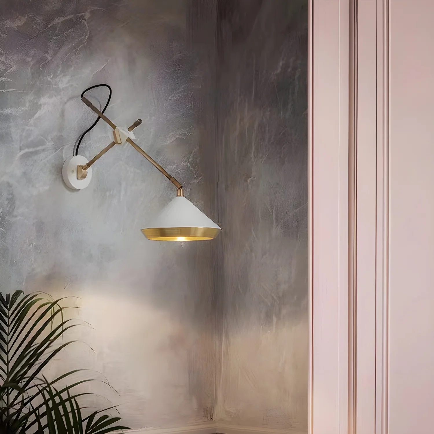Modern Metal Adjustable Swing Arm Wall Light