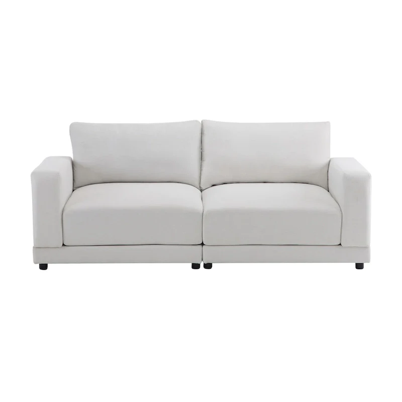 Christopher Knight Home - Grace 81 Modern Upholstery Sofa Loveseat with Square Arms