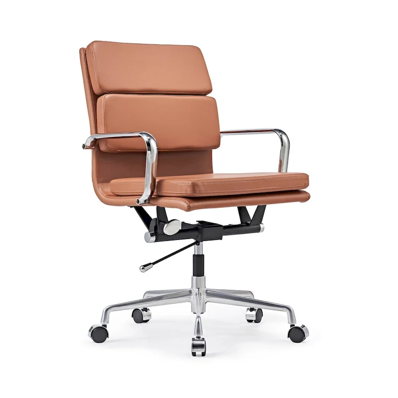 Office Chair PU Leather Adjustable ErgoChair with Thickened Cushion - N/A