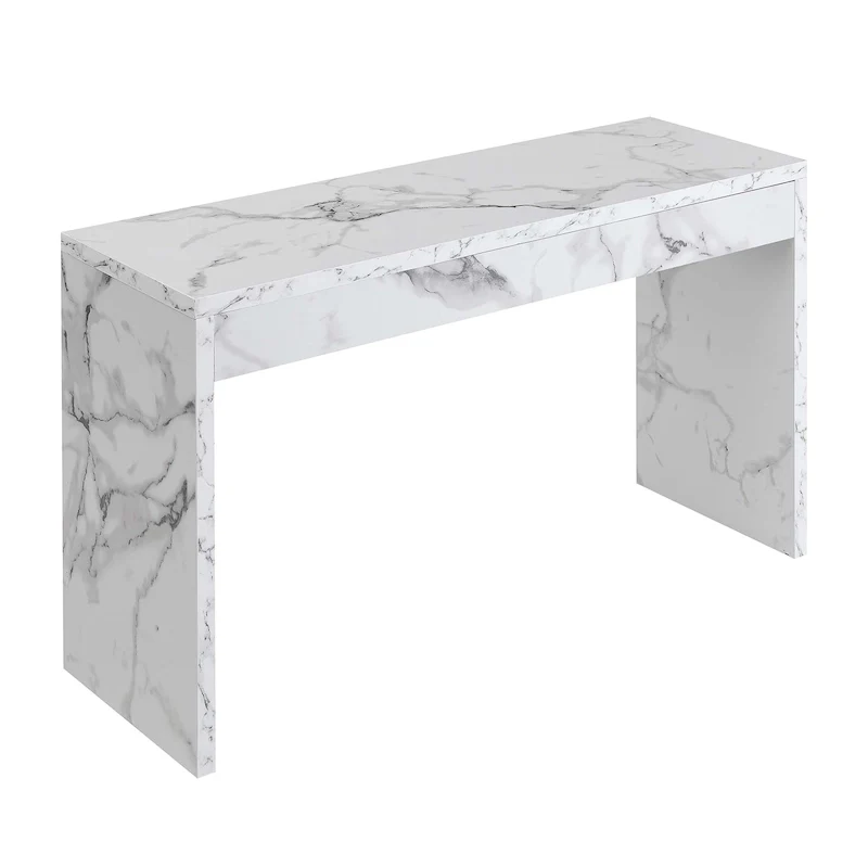 Espresso/White/Black Modern Melamine Console Table & Desk, 1-Person