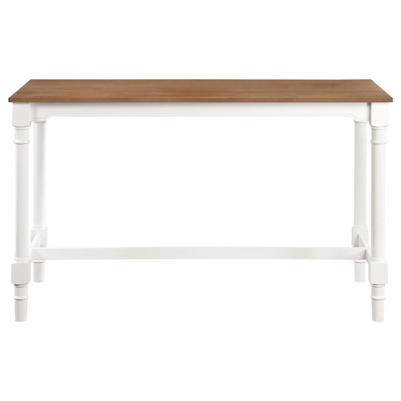 Hima 5 Piece Counter Height Table Set with 4 Stools, Beige Fabric, White