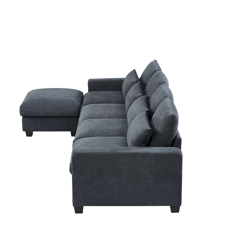 Merax Convertible Sofa Couch with Reversible Chaise