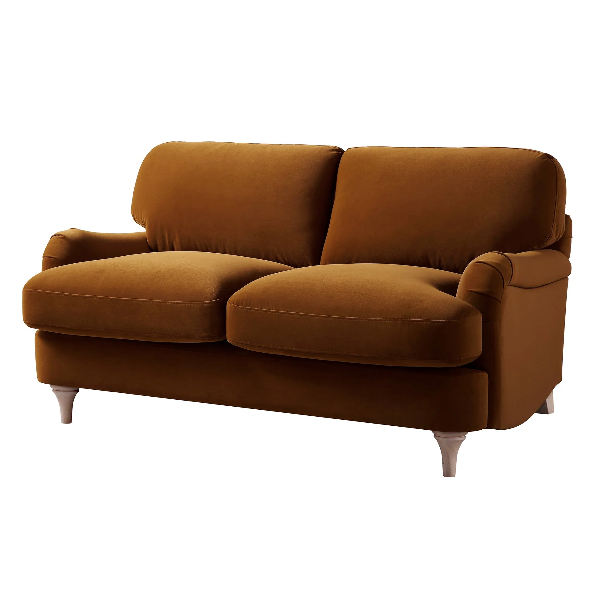 Cinnamon Velvet Sofa, 2-Seater